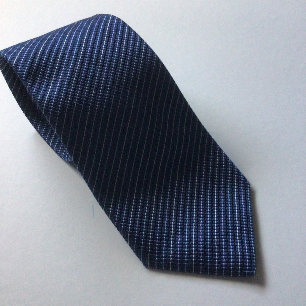 Deep Blue Italian Silk Tie from Stonehouse